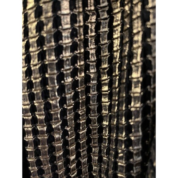 Chicos Open Front Cardigan Jacket Top Shirt Metallic Gold Black L/XL - Picture 3 of 4